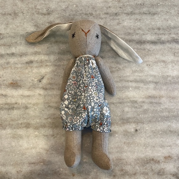 Yume Other - Yume Creations Bunny Doll in Blue Liberty Print Romper